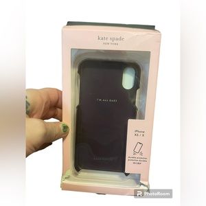 Kate Spade New York IPhone XS/X Orange and Black Animal Scale Pattern